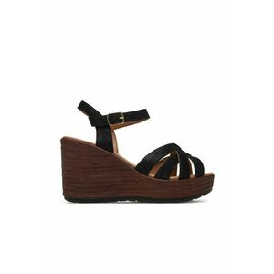 Sandale dama - piele naturala - negru/maro imagine
