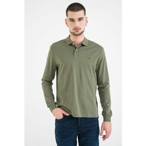 Bluza polo cu logo discret - Kaki imagine