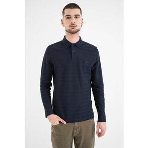 Bluza polo cu logo discret - Bleumarin imagine