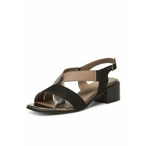 Sandale dama - WI23-POSITANA-01 - piele naturala - negru - imagine