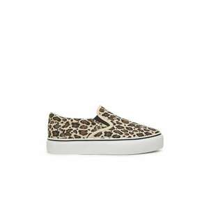 Mocasini dama - WFA3015-1B - maro/bej - tesatura imagine