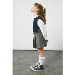 Vesta tricotata cu model torsade - Bleumarin imagine