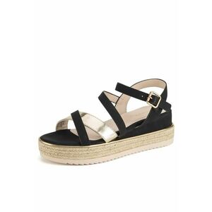 Sandale dama - espadrile - negru - tesatura imagine