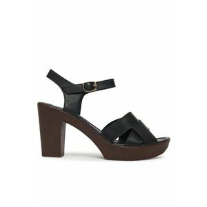 Sandale dama - EST-2025N-07 - piele naturala - negru - imagine