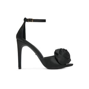 Sandale cu toc dama model F89725-201 - piele ecologica - negru imagine