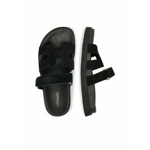 Papuci dama piele naturala - negru - model DZ-S1 imagine
