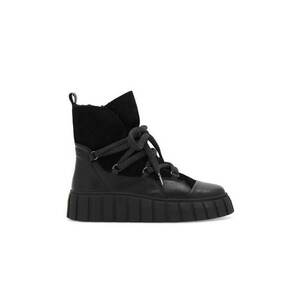 Botine dama - piele naturala - negru WI23-C1025-01SB - imagine