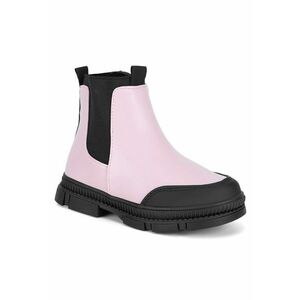 Ghete fete - textil - negru/roz imagine
