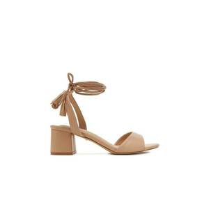 Sandale dama - bej - cu toc imagine