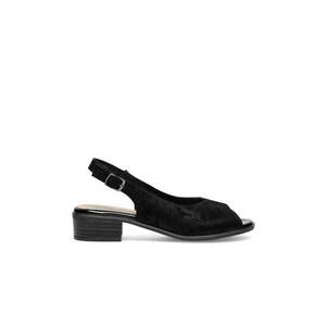 Sandale dama - WI23-LUCY-04 - piele naturala - negru - imagine