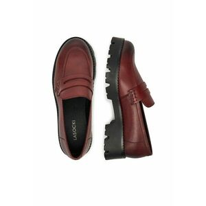 Mocasini dama - bordo - piele naturala - imagine