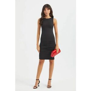 Rochie mini - mulata - neagra - jerseu imagine