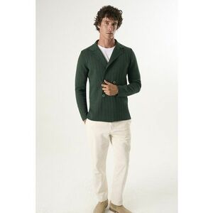 Cardigan din bumbac cu nasturi - Verde aquamarin imagine