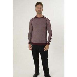 Pulover din bumbac cu maneci raglan - Rosu stins imagine