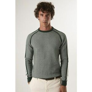 Pulover din bumbac cu maneci raglan - Verde pal imagine