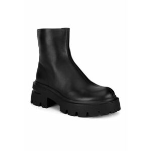 Botine dama C-WFA3116-1Z - Piele naturala - Negru - imagine