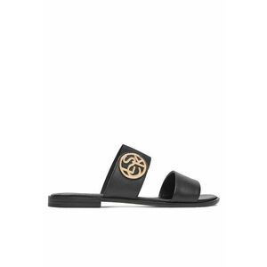 Slapi - piele naturala - negru imagine