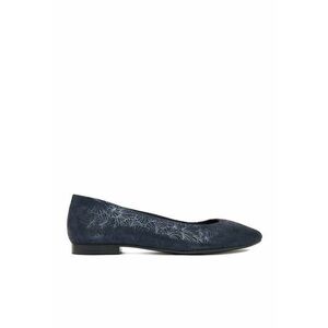 Balerini dama - piele naturala - bleumarin - imagine