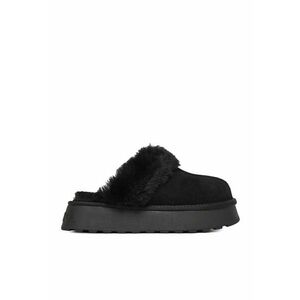 Papuci dama piele naturala - culoarea negru imagine