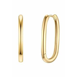 Cercei rotunzi placati cu aur de 14K - Auriu imagine