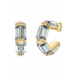 Cercei placati cu aur de 14K cu cristale - Auriu imagine