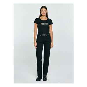 Tricou din bumbac cu strasuri Avra imagine