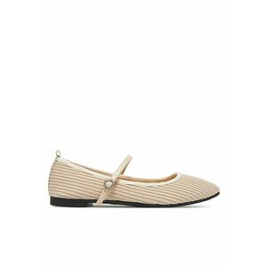 Balerini dama textil - bej - imagine