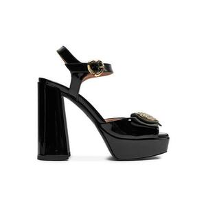 Sandale dama - piele ecologica - negru - imagine