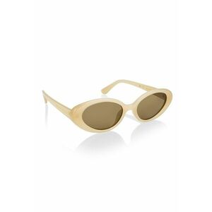 Ochelari de soare ovali unisex polarizati Rebecca - Bej imagine