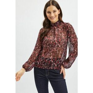 Bluza vaporoasa cu model - Violet tyrian imagine