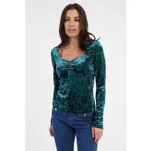 Bluza catifelata regular fit - Verde persan imagine