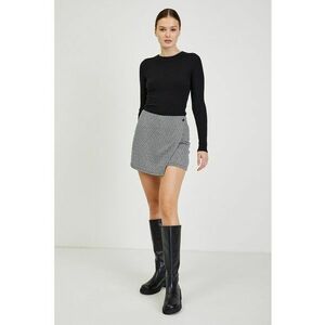 Fusta-pantalon cu model si croiala petrecuta - Alb/Negru imagine