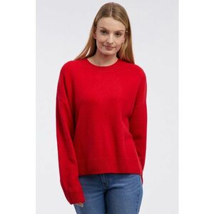 Pulover regular fit tricotat - Rosu inchis imagine
