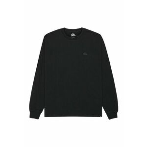 Bluza din bumbac organic cu decolteu la baza gatului - Negru imagine