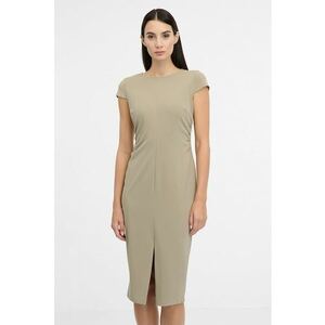 Rochie creion cu slit frontal - Grej imagine