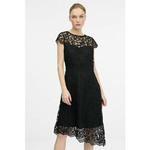 Rochie midi asimetrica brodata - Negru imagine