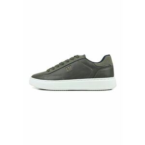 Pantofi sport low-cut din piele ecologica cu detaliu logo - Kaki imagine
