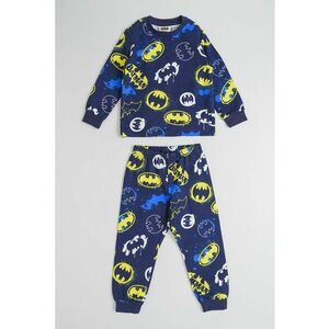 Pijama lunga cu model Batman - Galben/Albastru inchis imagine