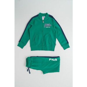 Trening din amestec de bumbac cu fermoar - Albastru inchis/Verde aquamarin imagine