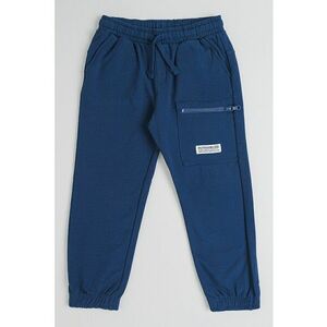 Pantaloni de trening cu snur de ajustare si buzunar cu fermoar - Bleumarin imagine