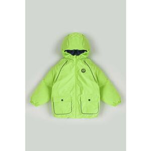 Geaca reversibila cu buzunare laterale - Verde lime imagine