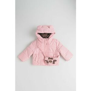 Set de geaca cu vatelina si geanta cu bareta de umar - Roz pastel imagine
