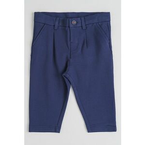 Pantaloni chino cu model uni - Bleumarin imagine
