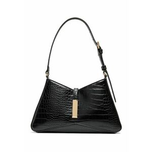 Geanta cu bareta de umar detasabila si model crocodil Julietta - Negru imagine