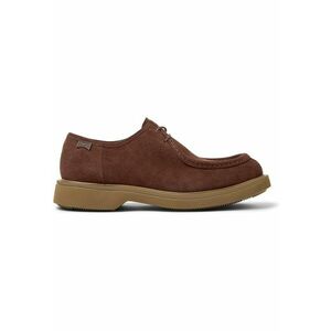 Mocasini de piele intoarsa cu varf rotund Verano - Maro cognac imagine
