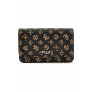 Geanta crossbody de piele ecologica cu model monograma Loralee - Negru/Maro imagine