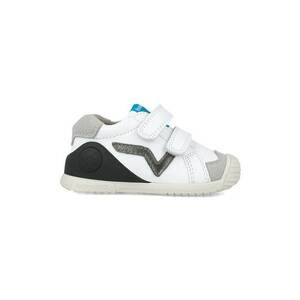 Pantofi sport de piele si piele ecologica - Negru/Gri/Alb optic imagine