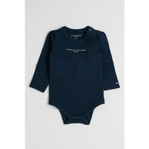 Body din amestec de bumbac cu logo - Alb/Bleumarin imagine