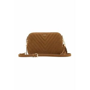 Geanta crossbody de piele intoarsa ecologica Onilalinn - Caramel imagine