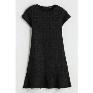Rochie evazata cu aspect stralucitor - Negru imagine